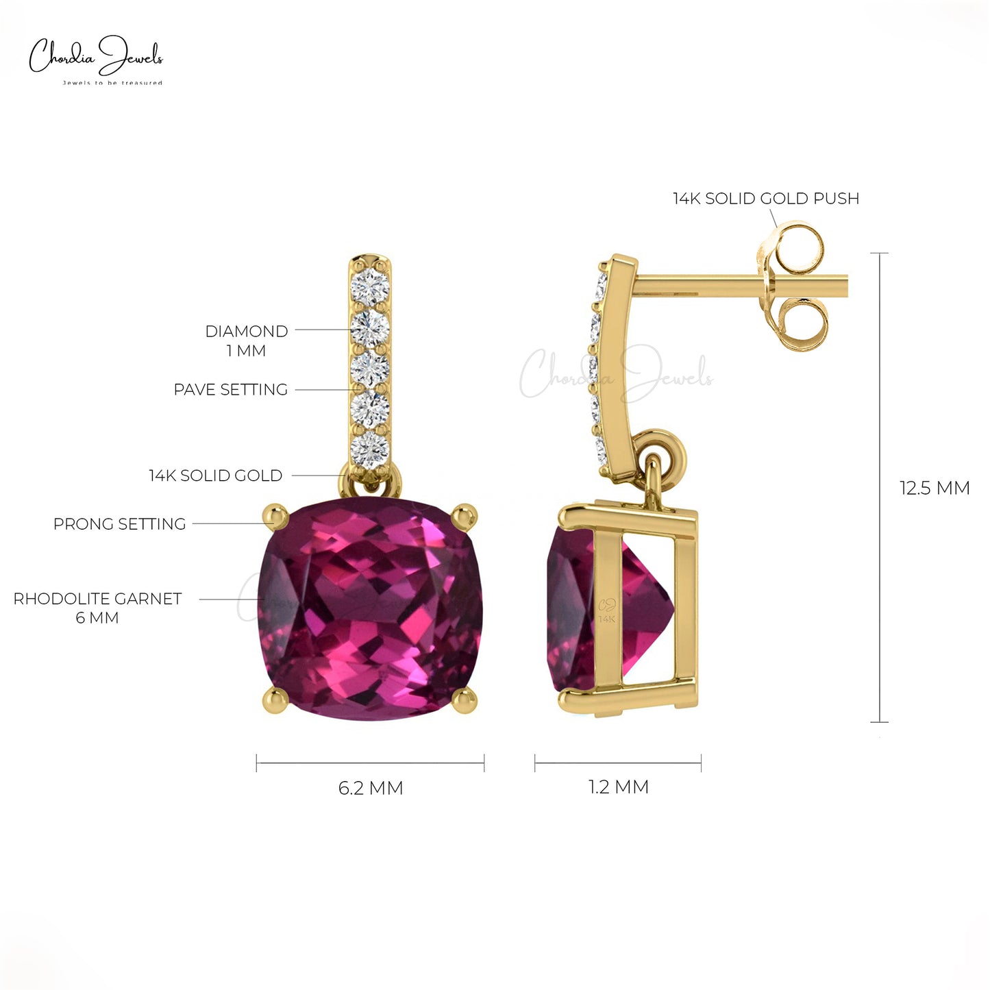 Diamond Bar Earrings