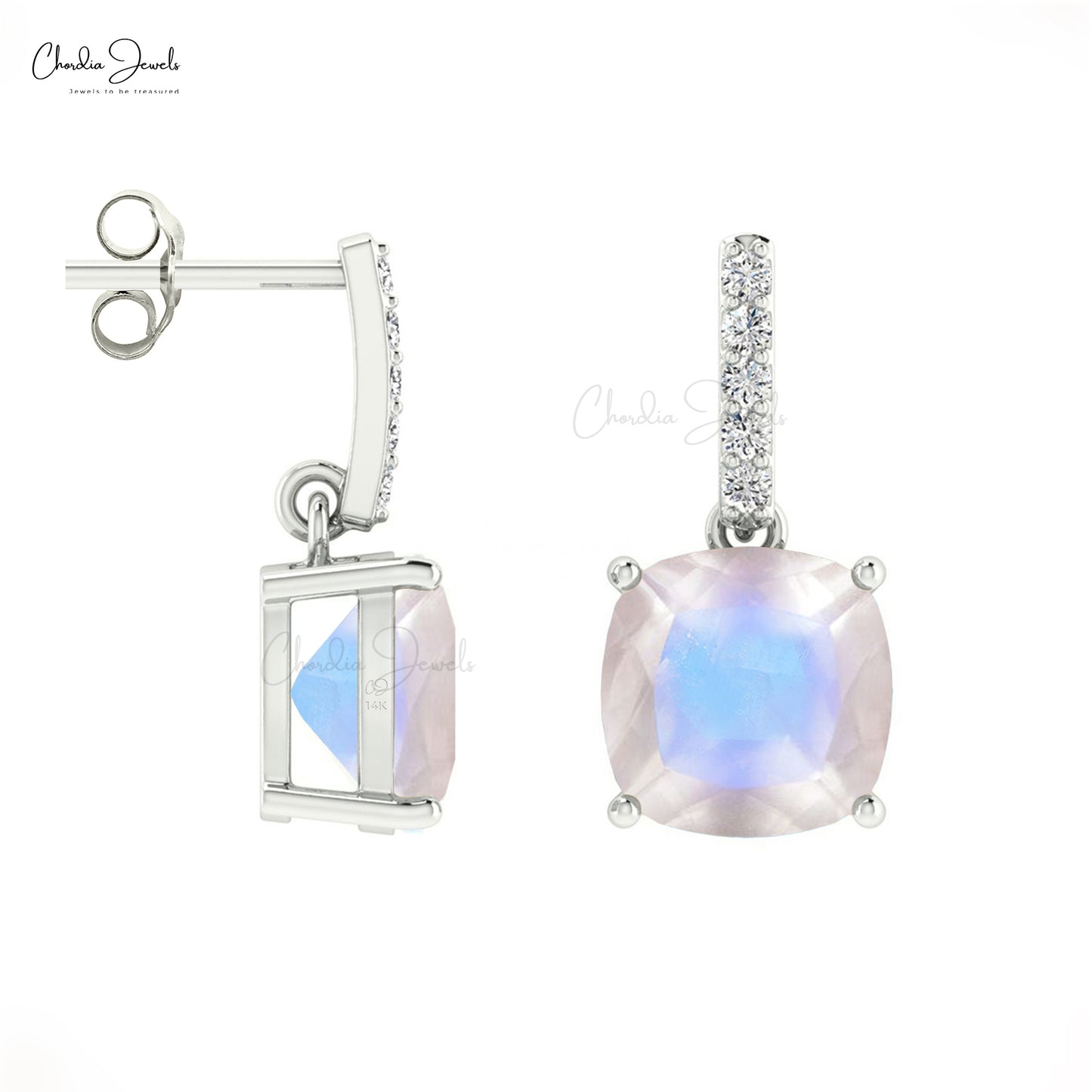 Buy Rainbow Moonstone Earrings