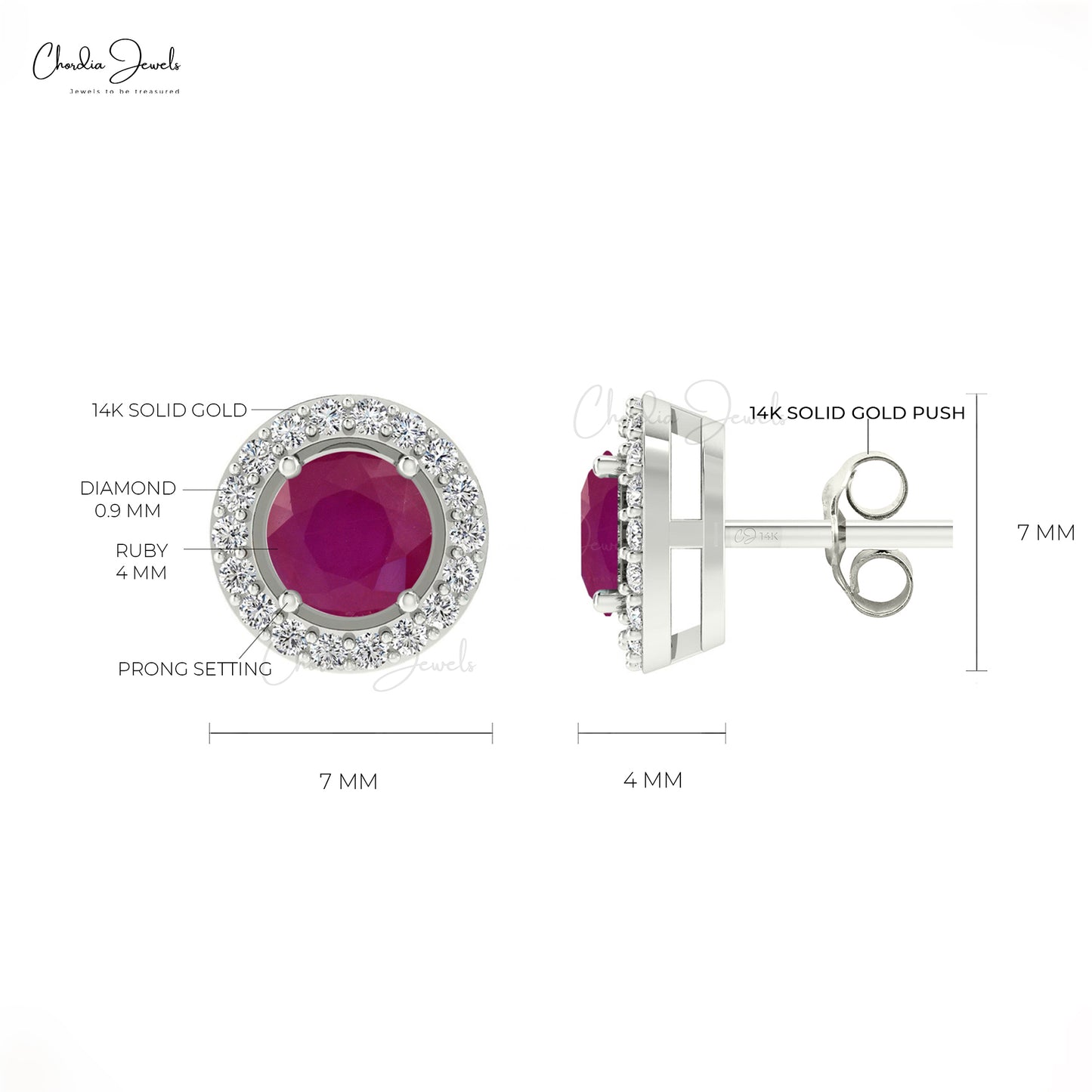 Diamond Halo Studs