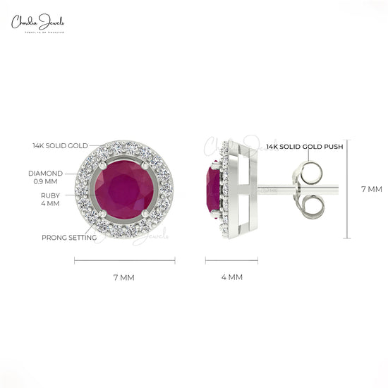 Diamond Halo Studs