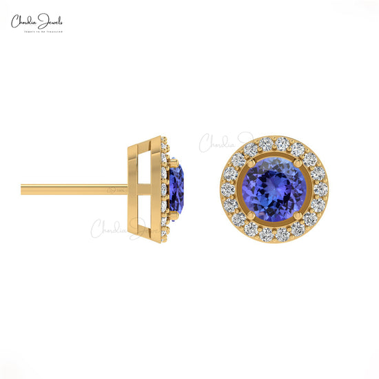 AAA Tanzanite Stud earrings 