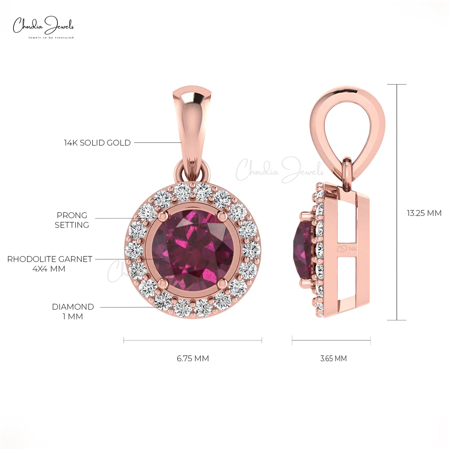 Halo Diamond Pendant
