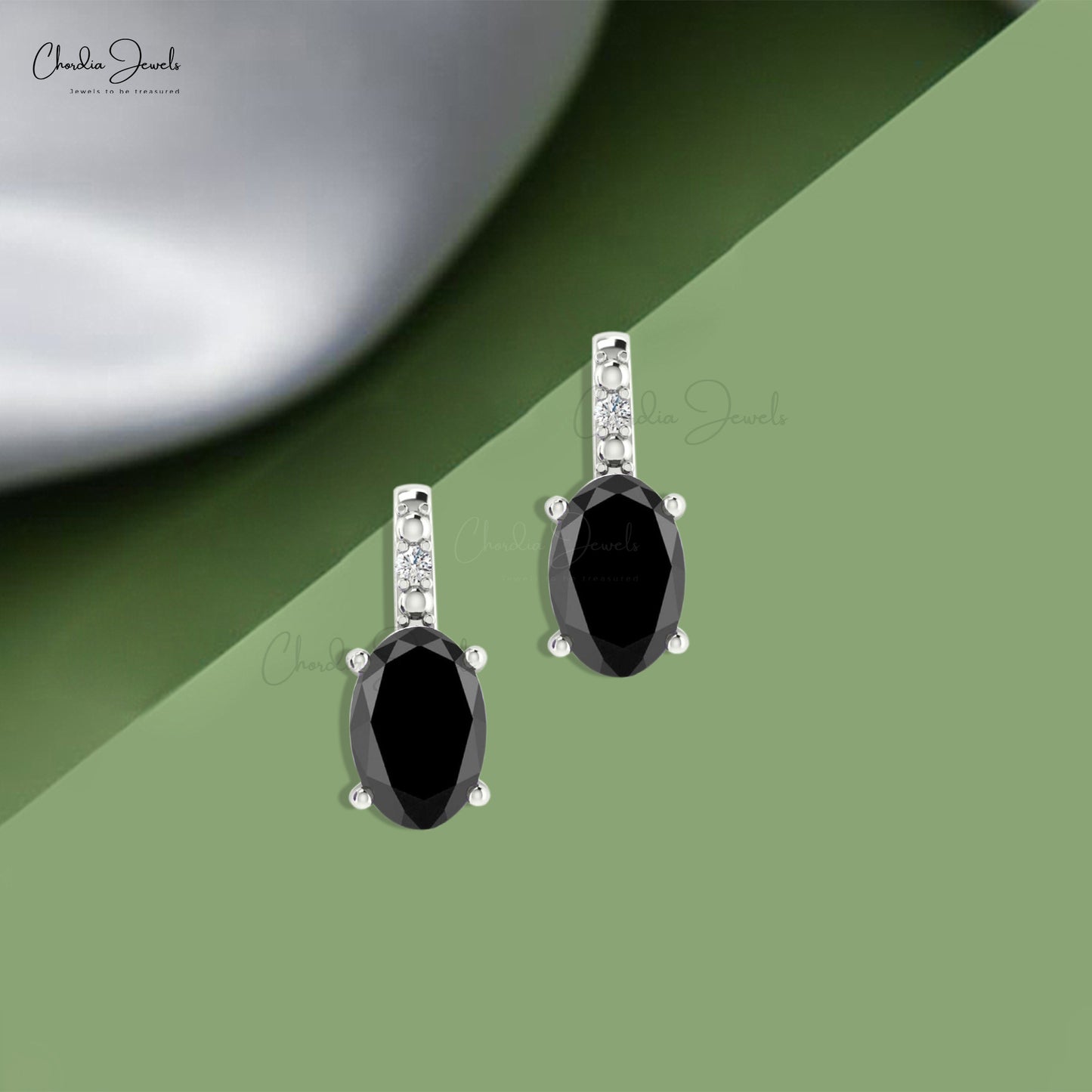 Genuine Black Diamond Earrings
