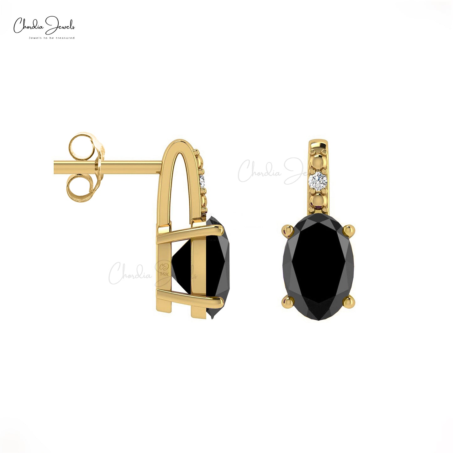 Genuine Black Diamond Earrings