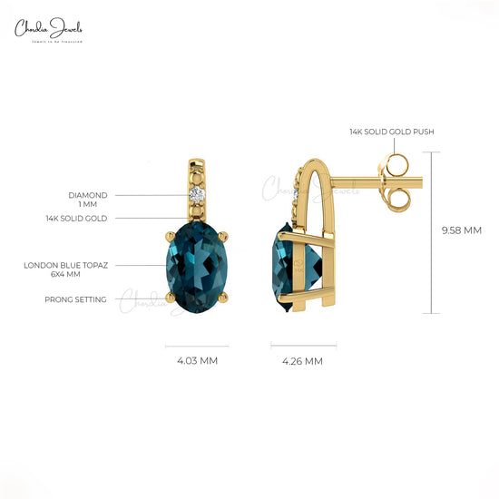 London Blue Topaz Earrings