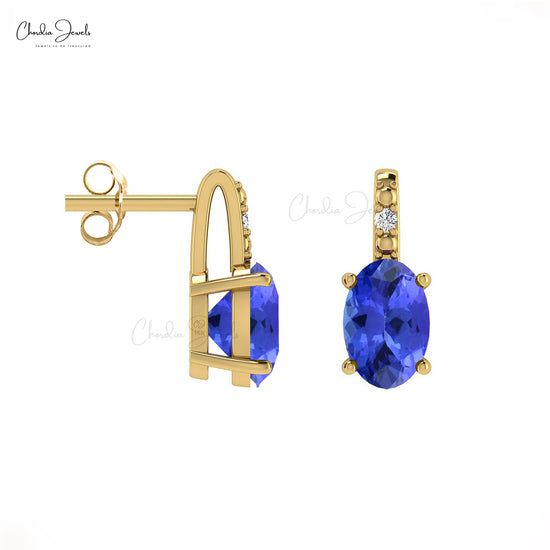 Gold Tanzanite Earrings