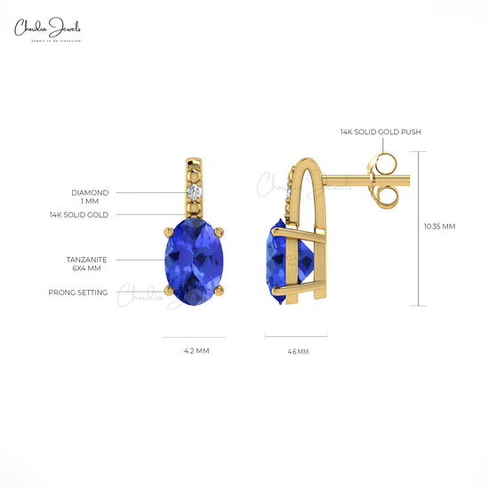 14k Solid Gold Push Back Earrings