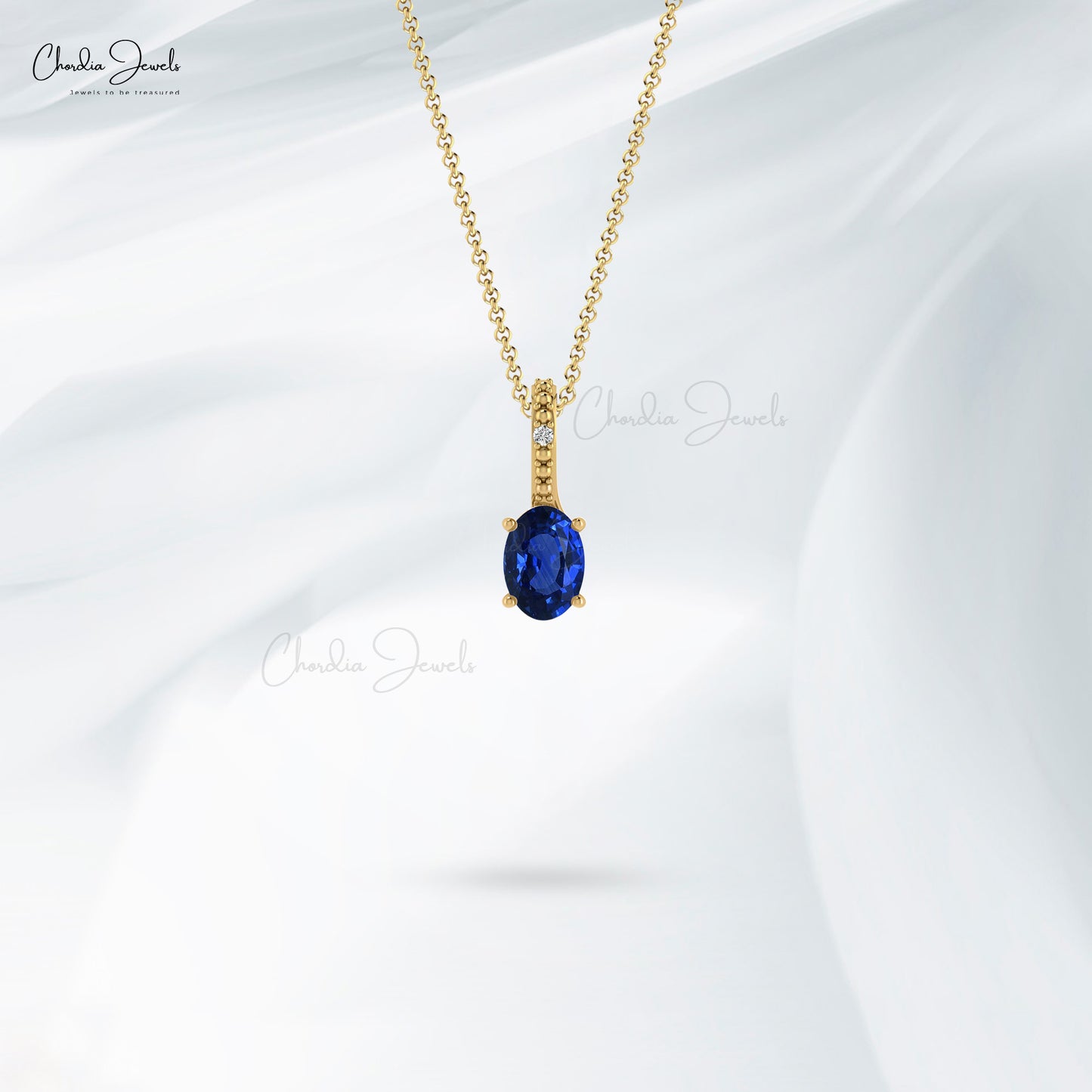 Natural Blue Sapphire Pendant