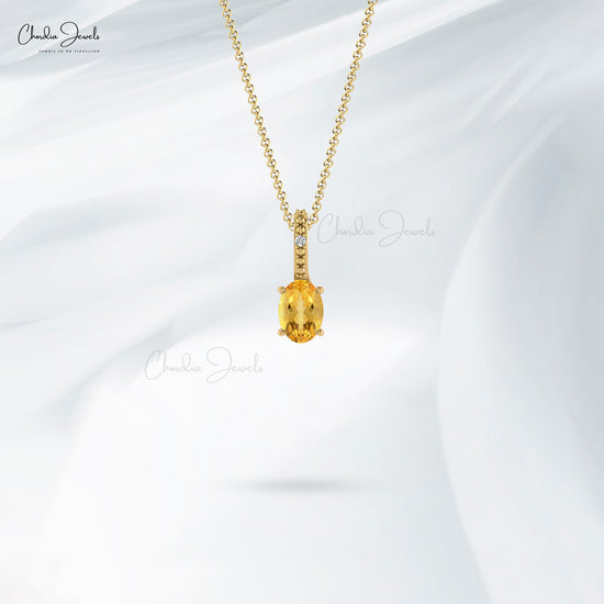 Natural Yellow Citrine Pendant