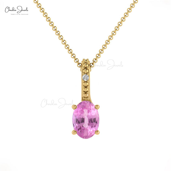 Genuine Pink Sapphire Pendant