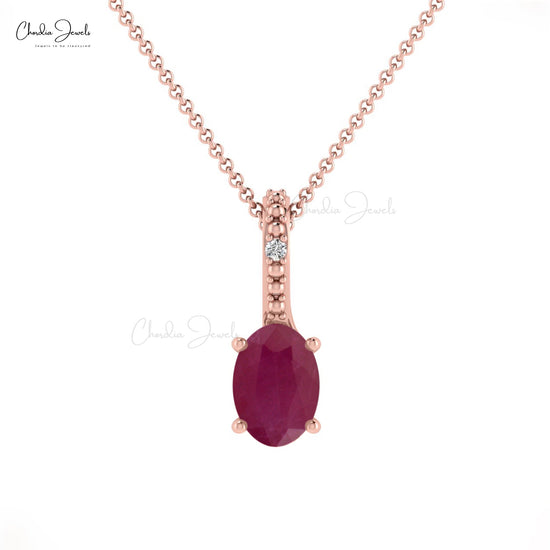 Load image into Gallery viewer, Top Quality Ruby Pendant in 14K Gold for Gift
