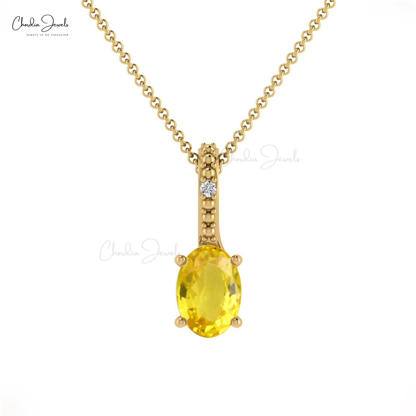 Yellow Sapphire Pendant