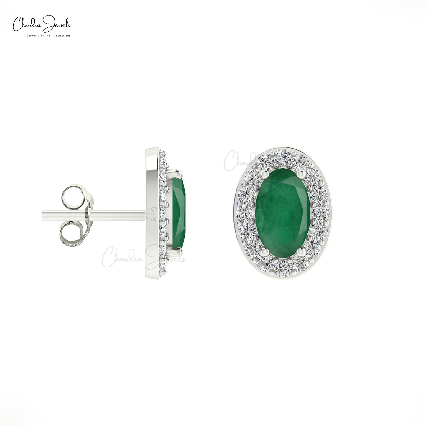 Indulge in the luxury of these real emerald earrings.