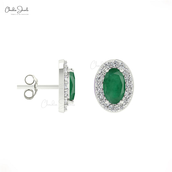 Indulge in the luxury of these real emerald earrings.