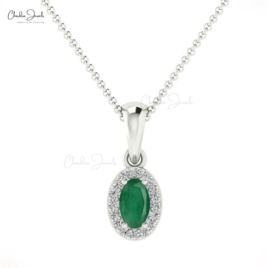 Buy Emerald Halo Pendant
