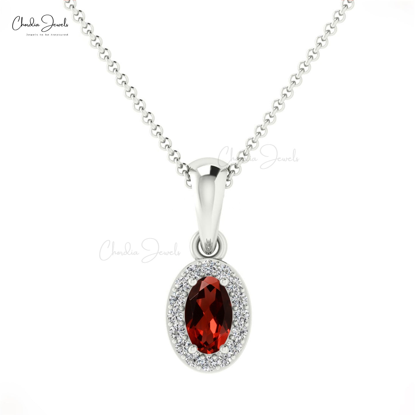 Buy Oval Garnet Pendant