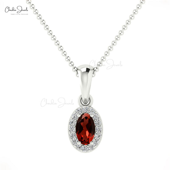 Buy Oval Garnet Pendant