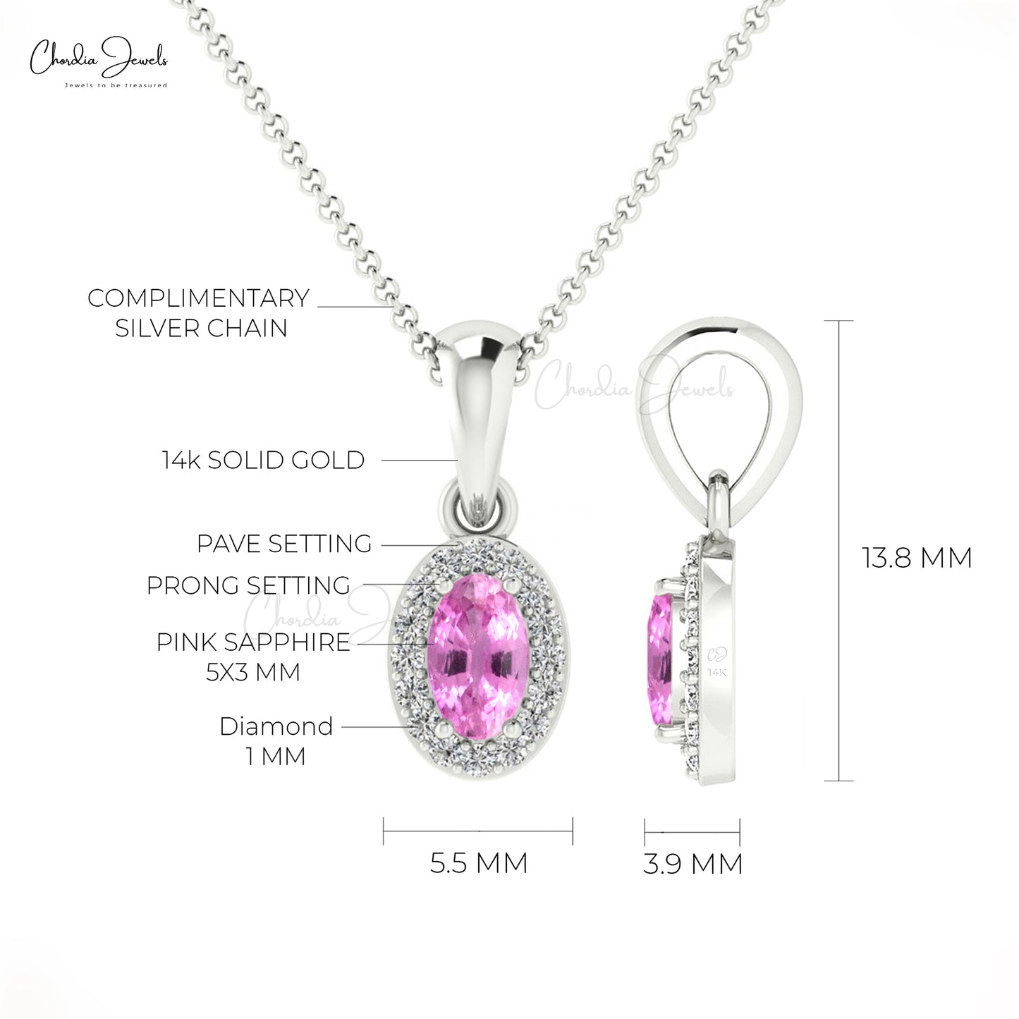 Pink Sapphire Pendant