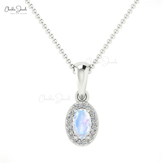 Sterling Silver Moonstone Pendant 