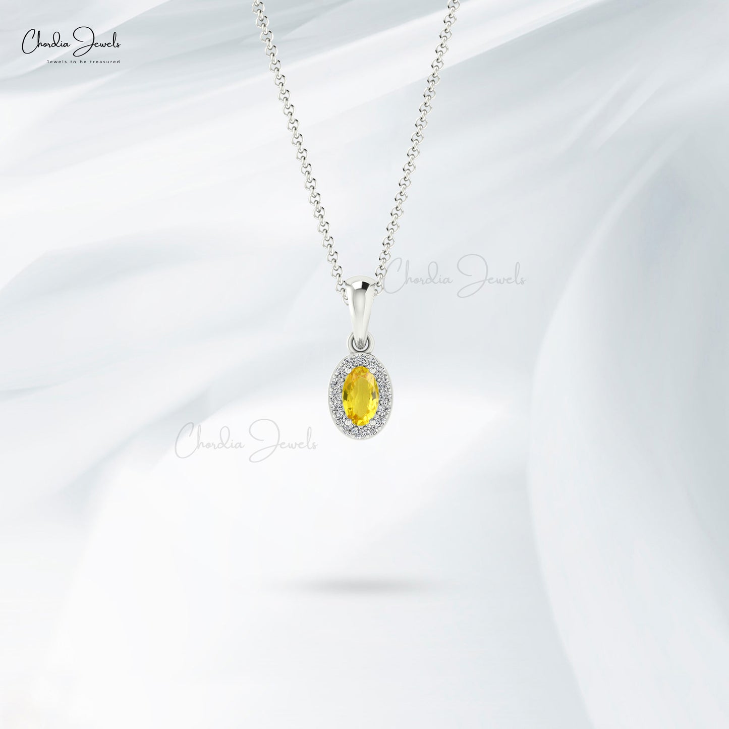 Genuine Yellow Sapphire Pendant