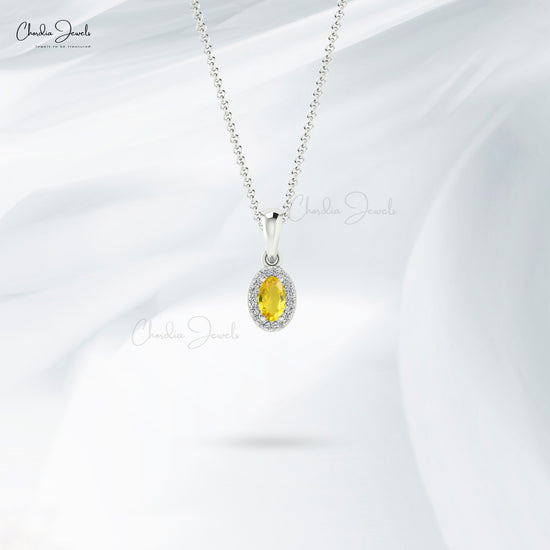 Genuine Yellow Sapphire Pendant