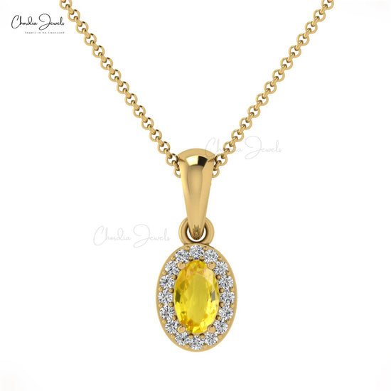 Genuine Yellow Sapphire Pendant