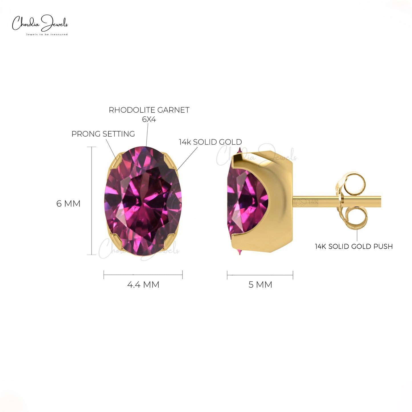 Push Back Stud Earrings