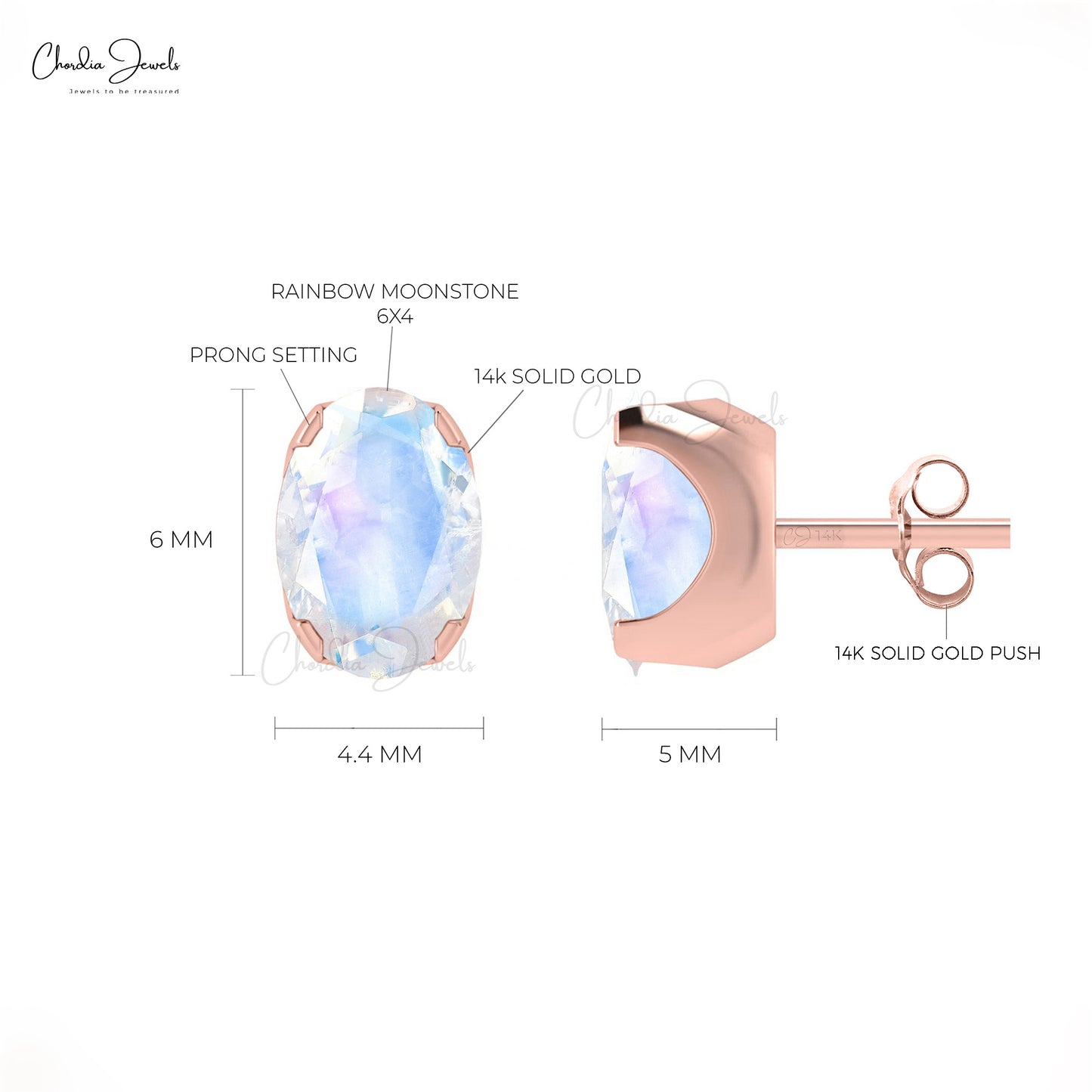 Push Back Studs Earrings