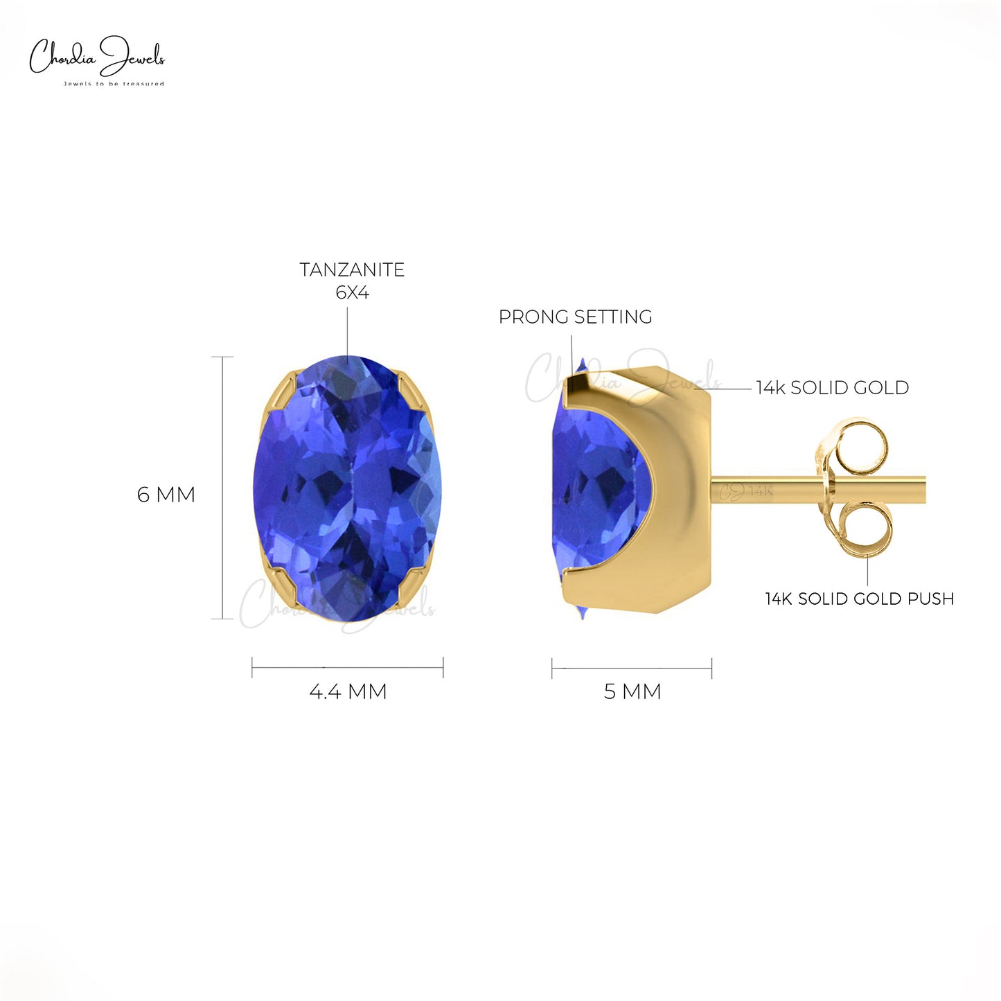 Gemstone Solitaire Earrings