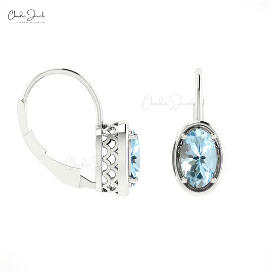 Natural Aquamarine Earrings