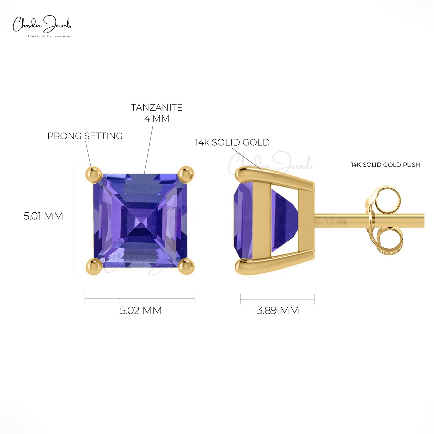 Push Back Stud Earrings