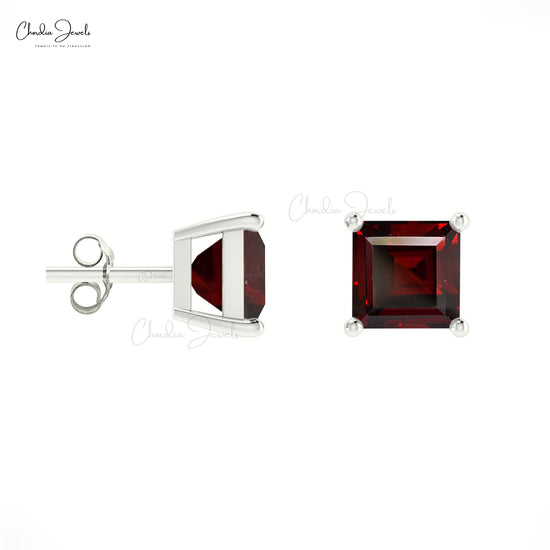 Garnet Stud Earring