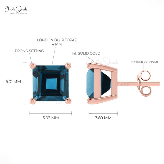 London Blue Topaz Stud Earrings