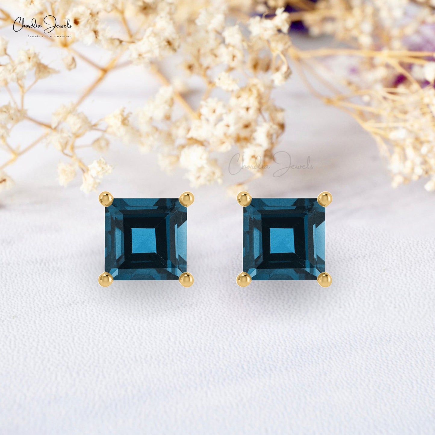 London Blue Topaz Stud Earrings