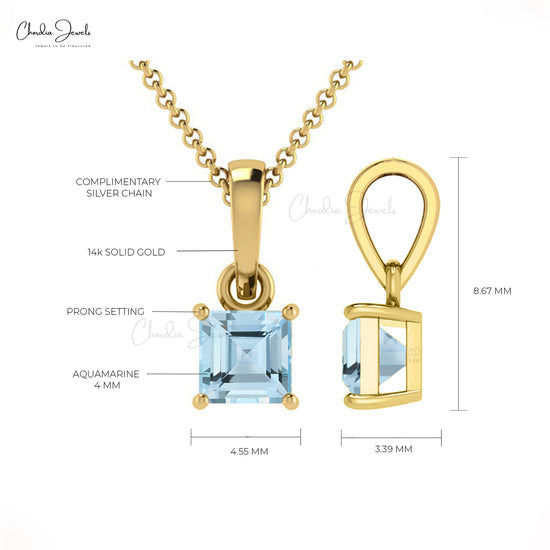 March Birthstone Pendant