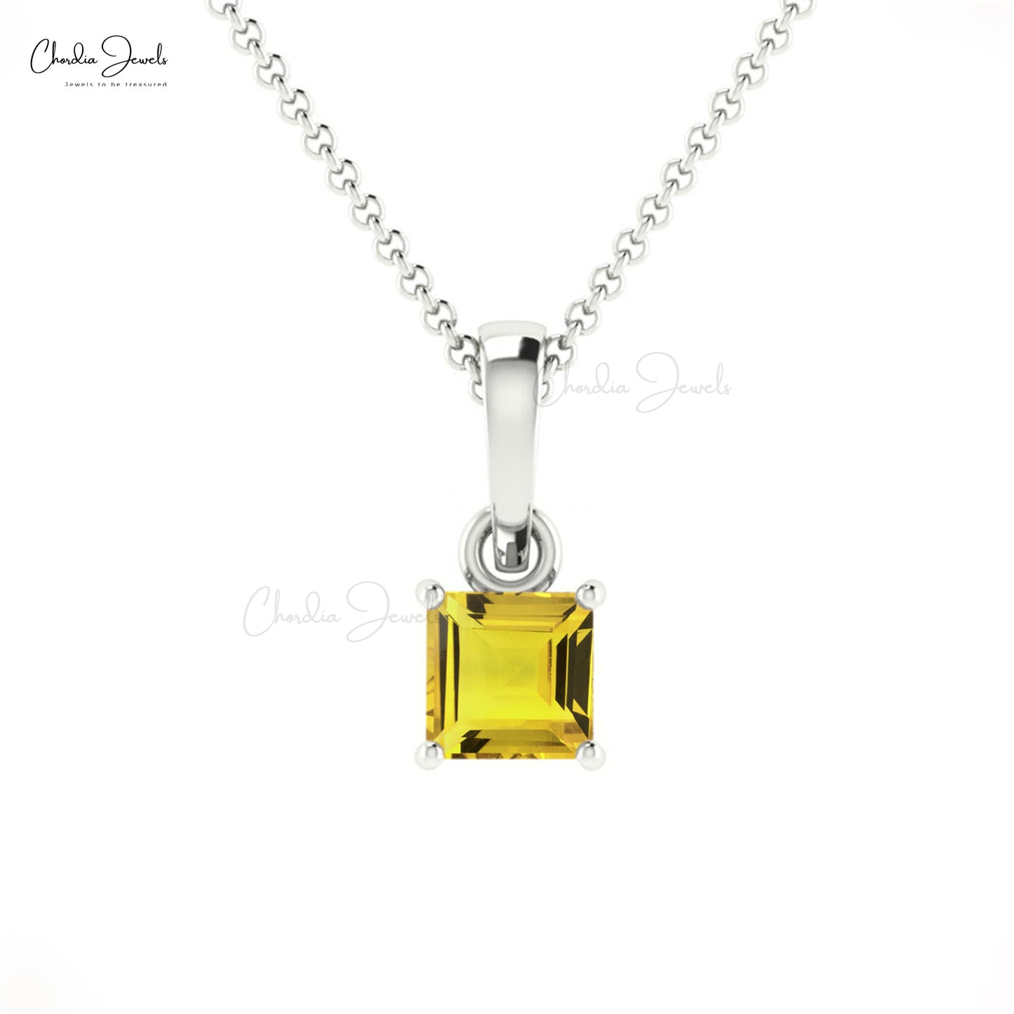 Yellow Topaz Sterling Silver Pendant Necklace – bcr-designs