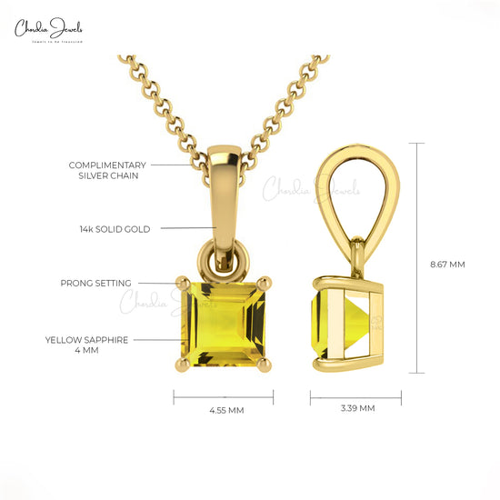 Yellow Sapphire Pendant