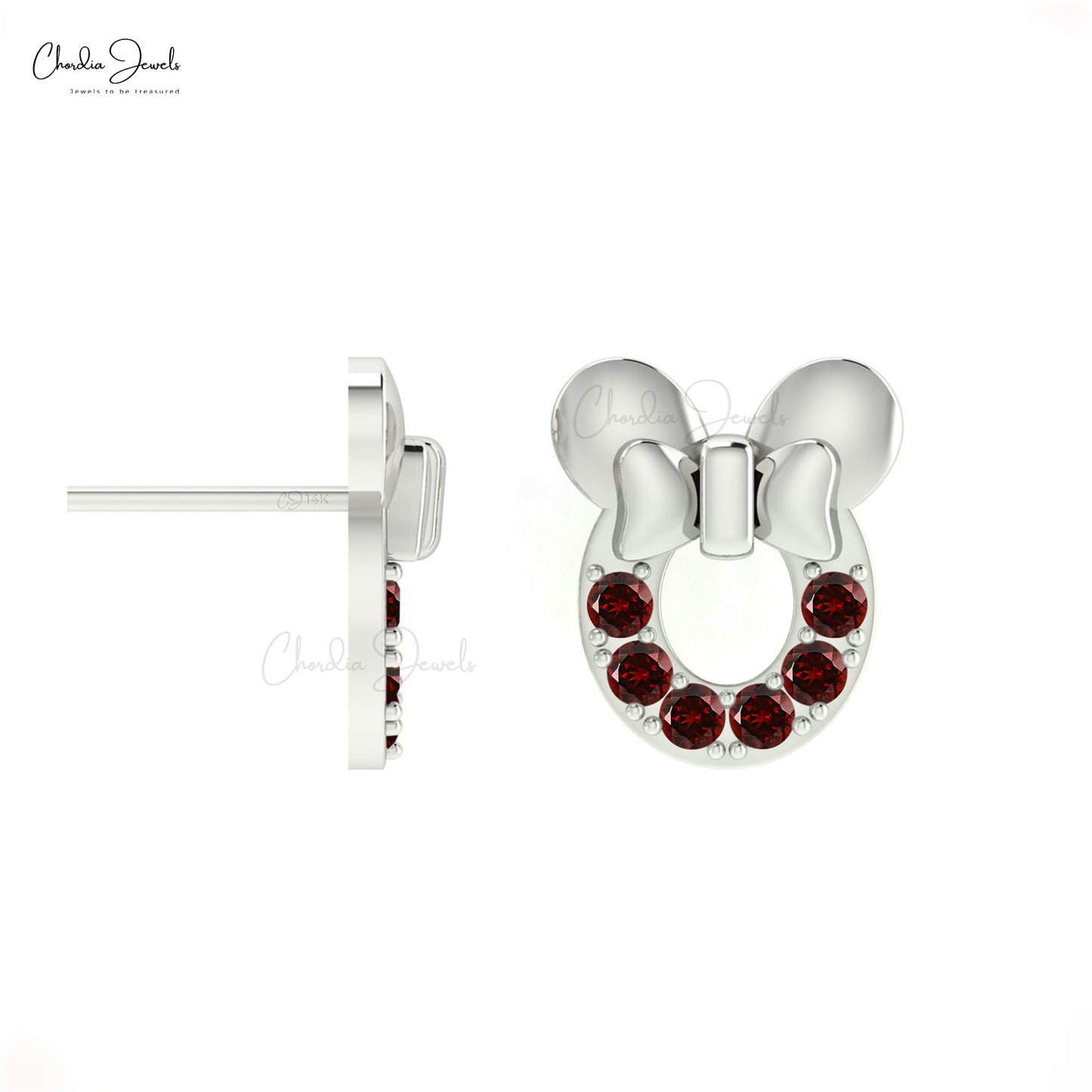 Garnet Dainty Earrings