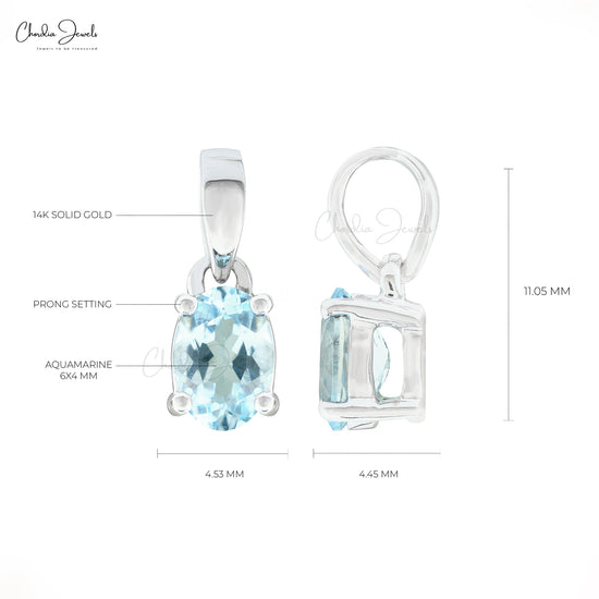 Aquamarine Gemstone Pendant