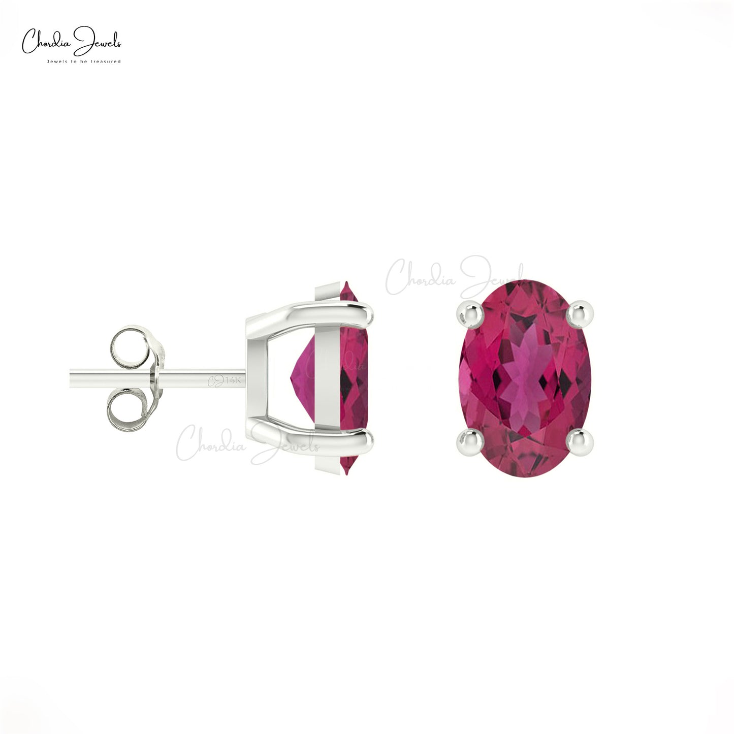 Oval Cut Gemstone Earrings