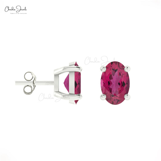 Oval Cut Gemstone Earrings