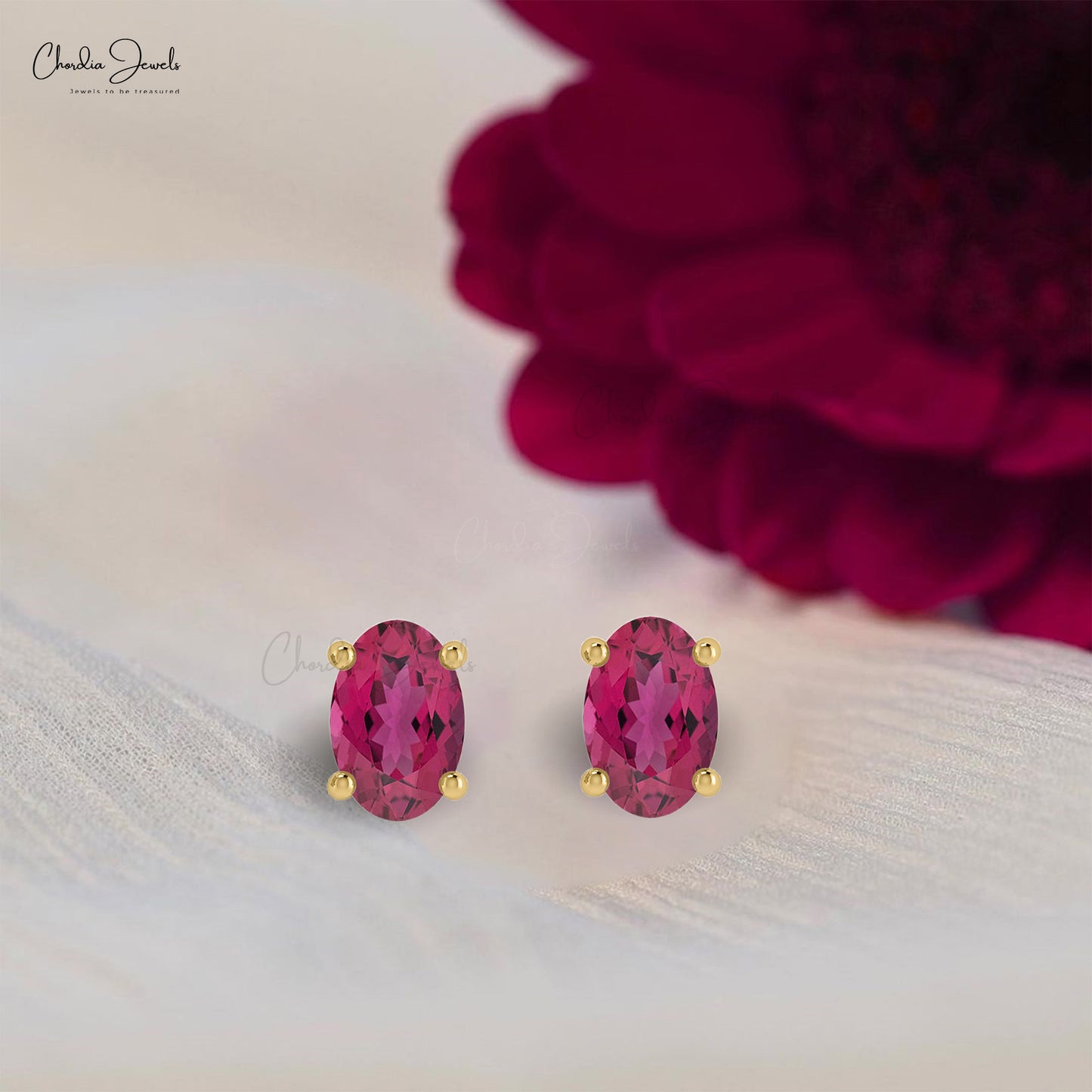 Pink Tourmaline Earrings