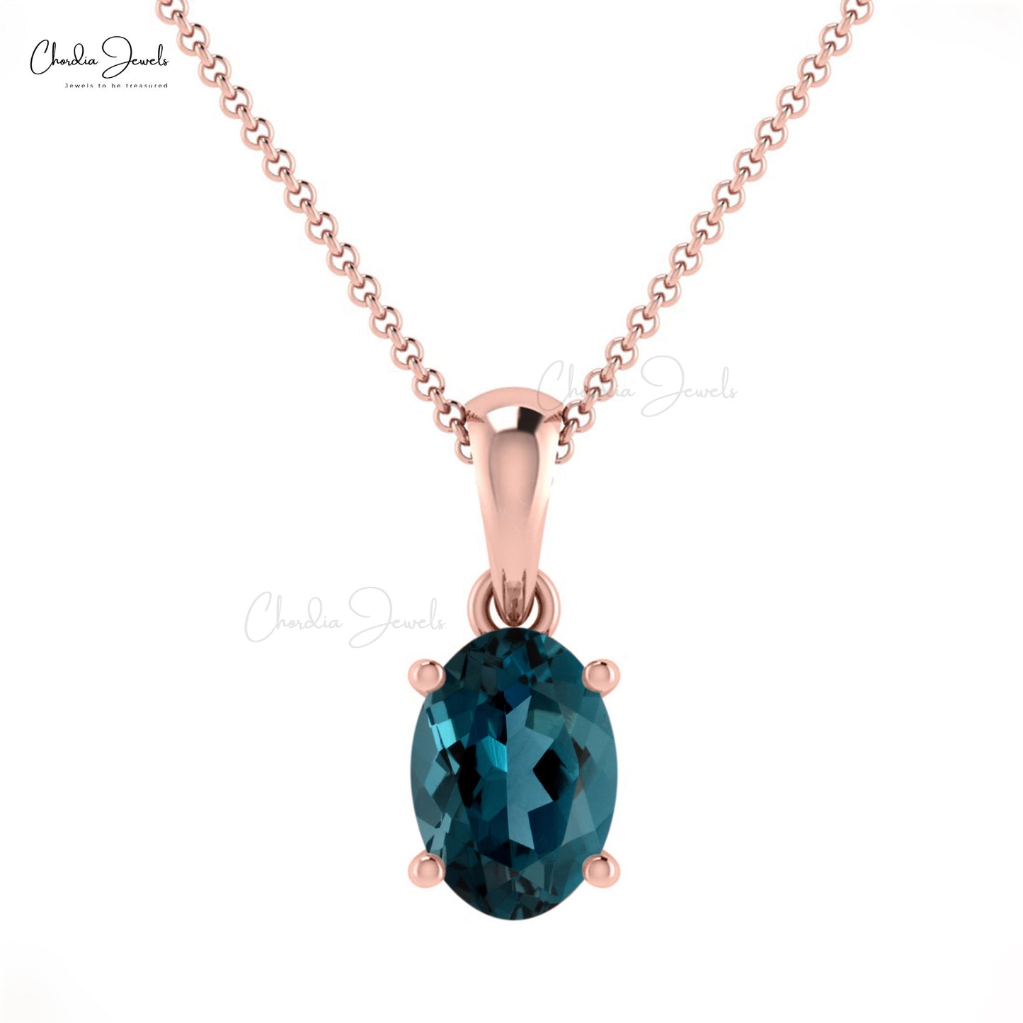 Load image into Gallery viewer, Genuine London Blue Topaz Pendant
