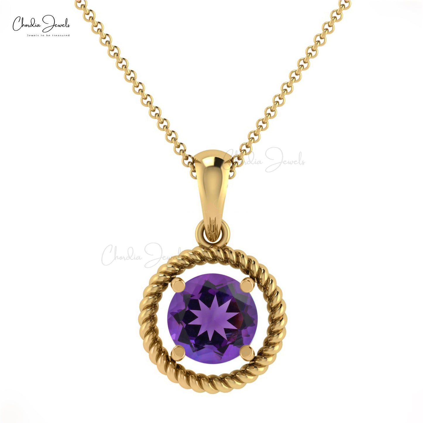 Amethyst Spiral Pendants