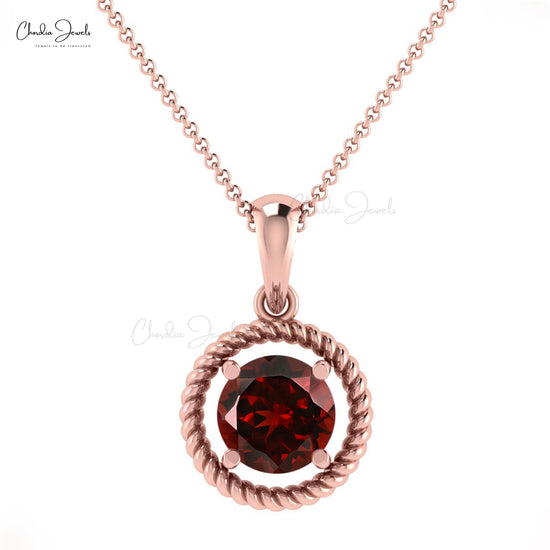Load image into Gallery viewer, Natural Garnet Spiral Pendant
