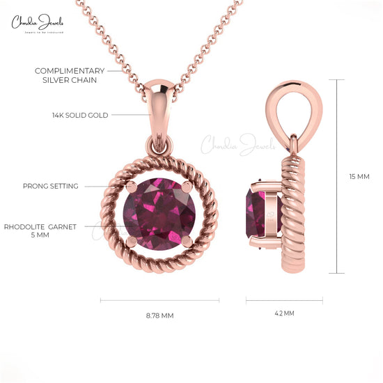 Buy Rhodolite Garnet Pendant