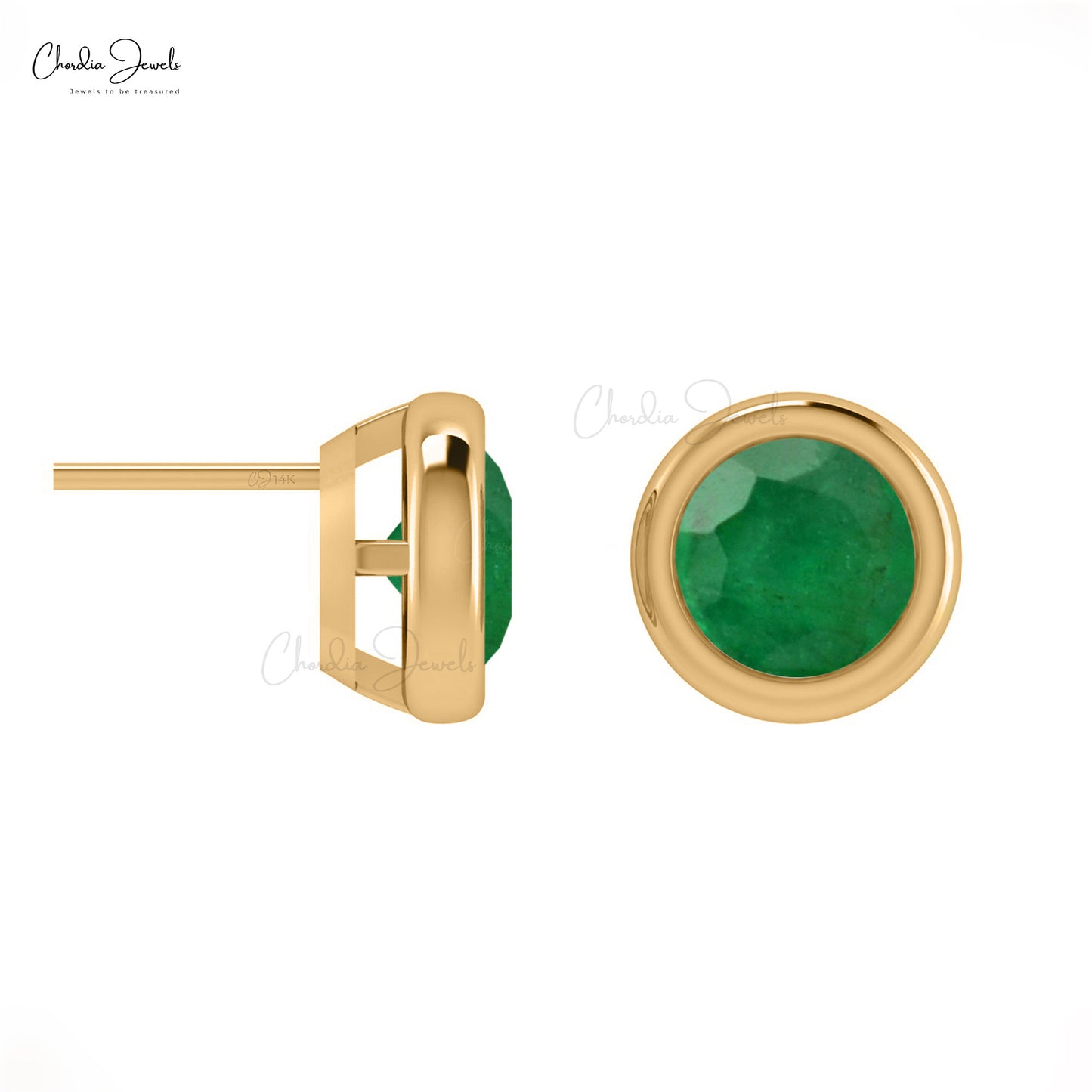 Enhance your personal style with our emerald stud earrings.