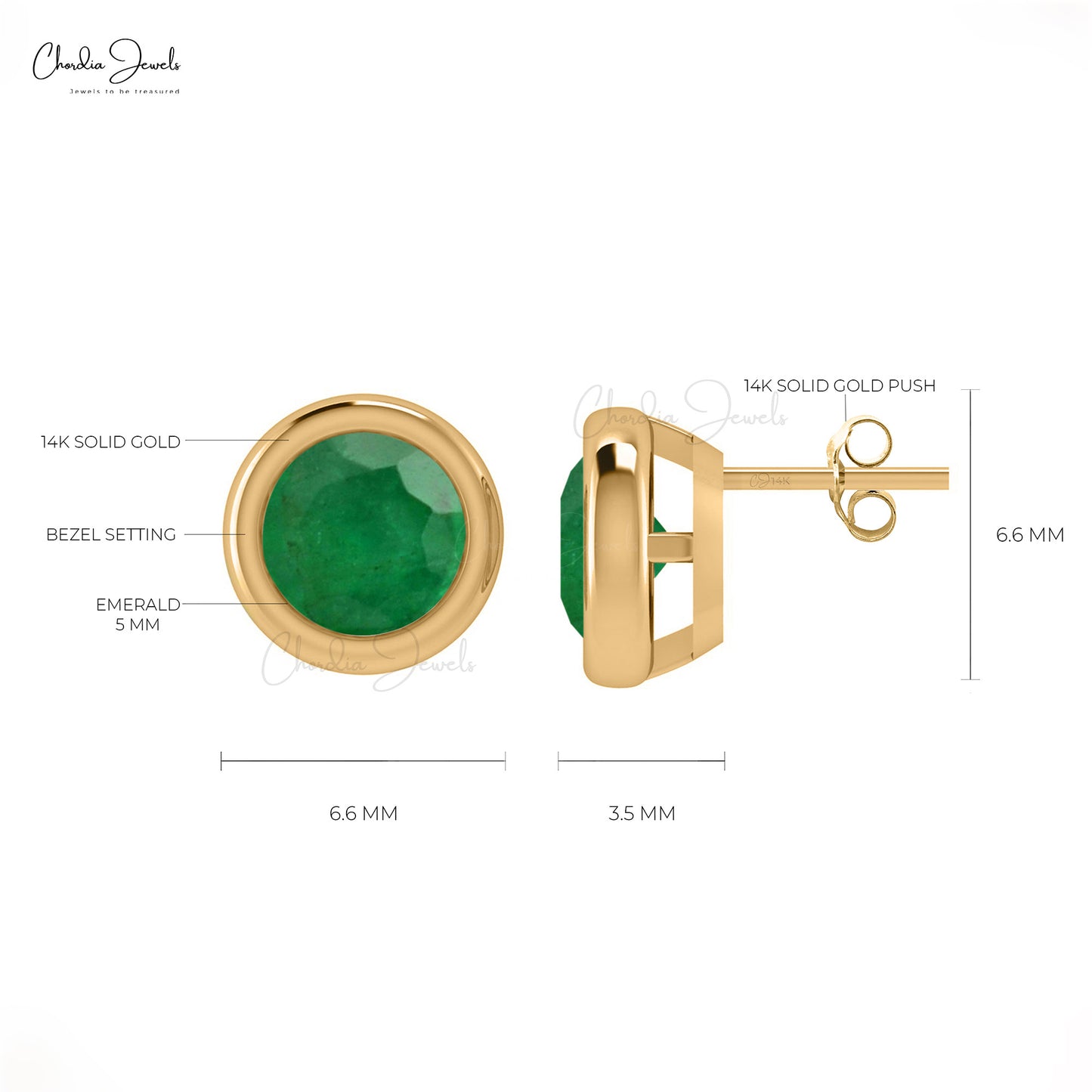 Discover the perfect blend of style with these 14k gold emerald earrings.