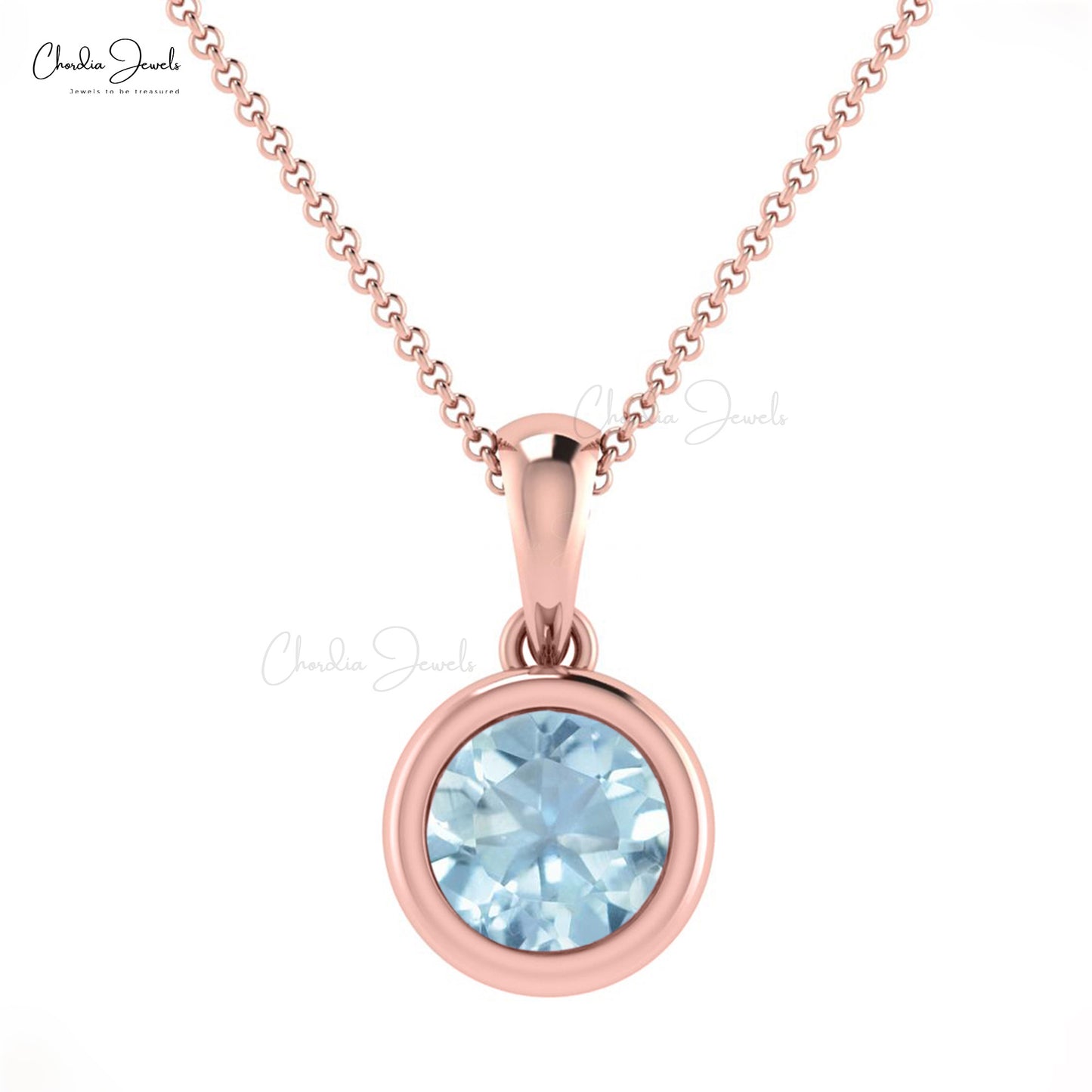 Load image into Gallery viewer, Natural Aquamarine Solitaire Pendant
