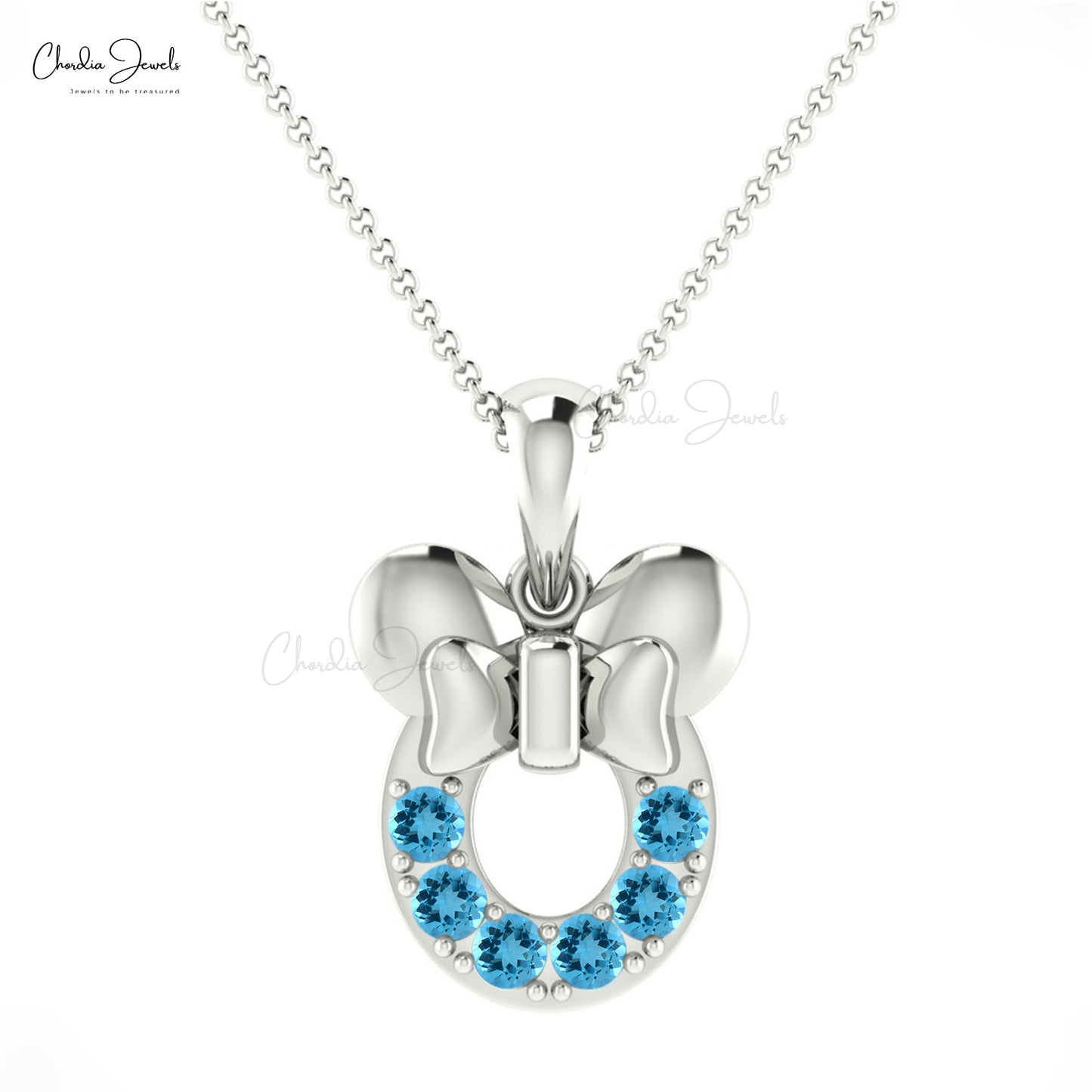 Swiss Blue Topaz Kids Pendant